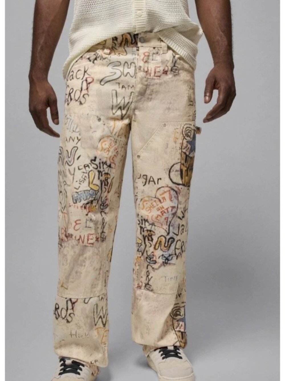 Men's Nike Air Jordan Playground Carpenter Pants Legend Brown HV0085-203 Size 38